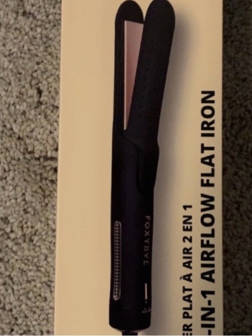 FOXXB 2-in1. Black Airflow Flat Iron & Hair Dryer